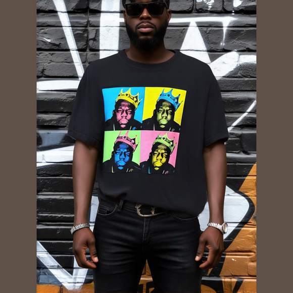 Notorious B. I. G. Shirt Men's Large Black Graphic Tee‎ Biggie Smalls Rap - Picture 1 of 11